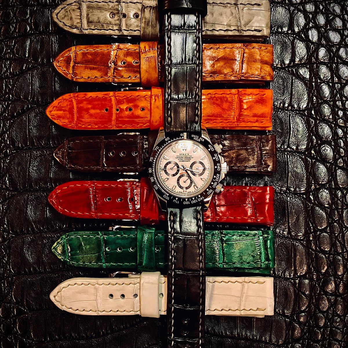 Exotic leather watch straps - finwatchstraps