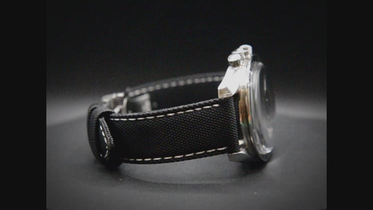 Sailcloth waterproof watch strap. Deployment clasp.