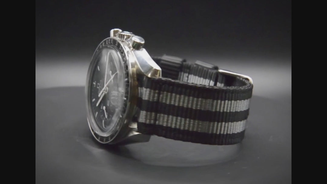 Bond Style Nylon Military Watch Strap, army two piece watch band, MoonSwatch Watch Strap.