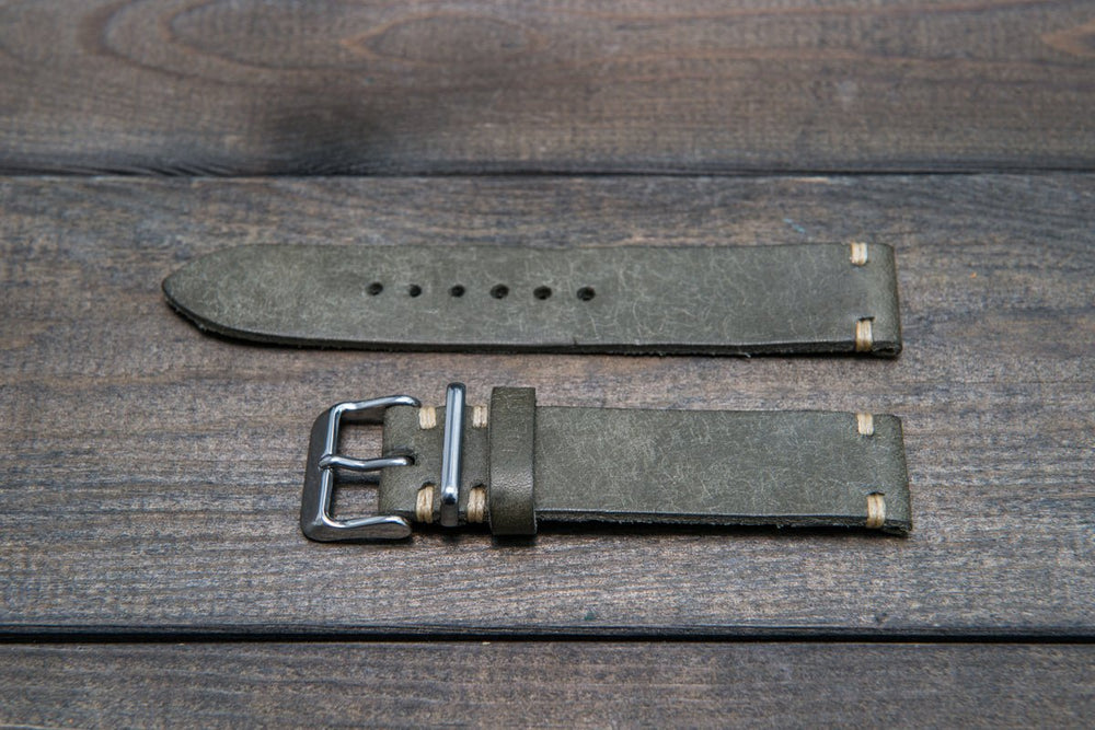 Vachetta leather watch strap. Natural color. Handmade in Finland.