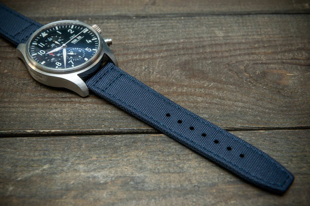 Canvas Waterproof Watch strap,17mm, 18mm, 19 mm, 20 mm, 21 mm, 22 mm. 23mm, 24mm. with A Deployment Clasp.