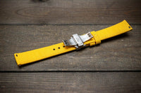 Sailcloth waterproof watch strap. Deployment clasp. - finwatchstraps