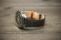 Tweed watch strap, Watch band made of HARRIS TWEED®. Handmade in Finland - 18 mm, 19 mm, 20 mm, 21 mm, 22mm. - finwatchstraps